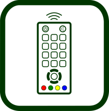 Icono de mando a distancia
