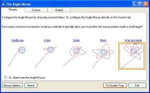 Imagen pantalla de configuración de Angle Mouse