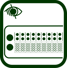 Icono de línea braille