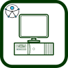 Icono de ordenador accesible