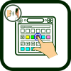 Icono de comunicador con pantalla táctil
