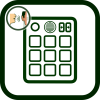 Icono de comunicador portátil de 5 teclas o más