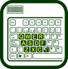 Icono de pegatinas de teclado