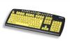 Imagen del teclado ZoomText Large-Print Keyboard (teclas amarillas)